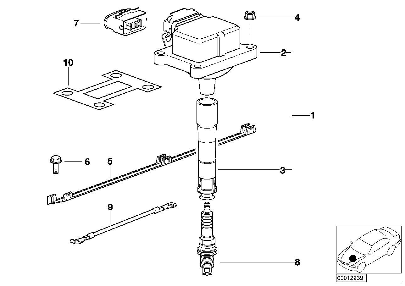 BMW 12 13 1 748 018 - Bobina d'accensione www.autoricambi360.it