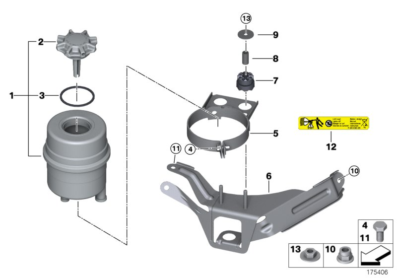 BMW 32 41 6 851 217 - Serbatoio compensazione, Olio sist. idraul.-Servosterzo www.autoricambi360.it