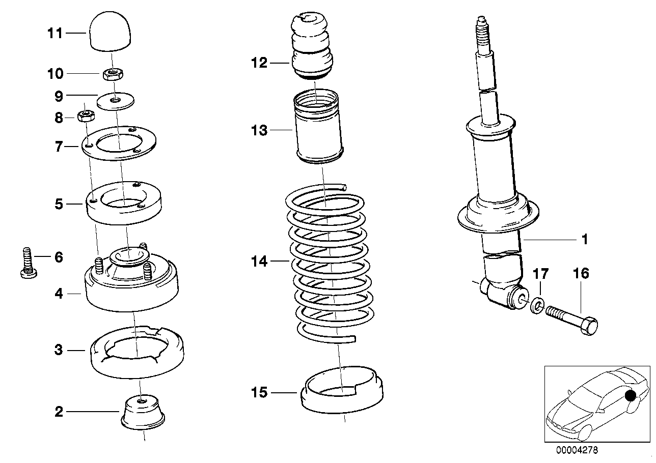 BMW 31 33 1 134 314 - Kit parapolvere, Ammortizzatore www.autoricambi360.it