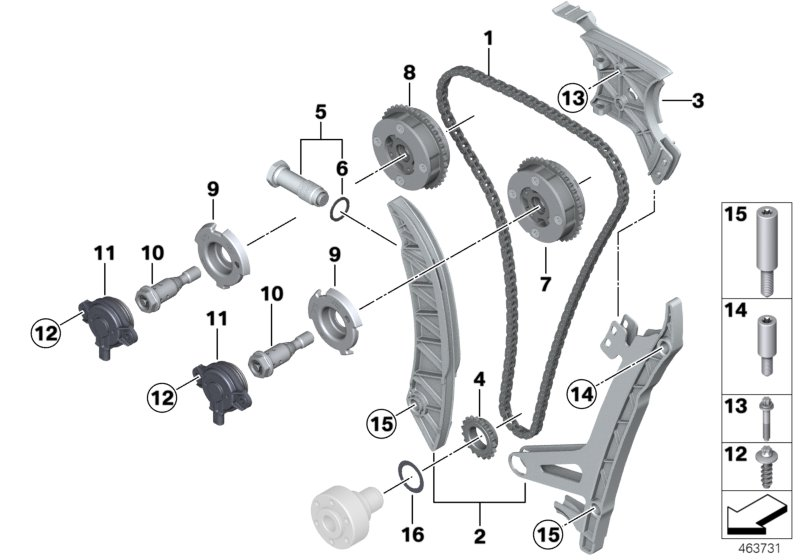 BMW 11 31 7 631 972 - Kit catena distribuzione www.autoricambi360.it