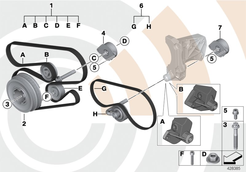 Autokit 03.90033 - Puleggia cinghia, Albero a gomiti www.autoricambi360.it