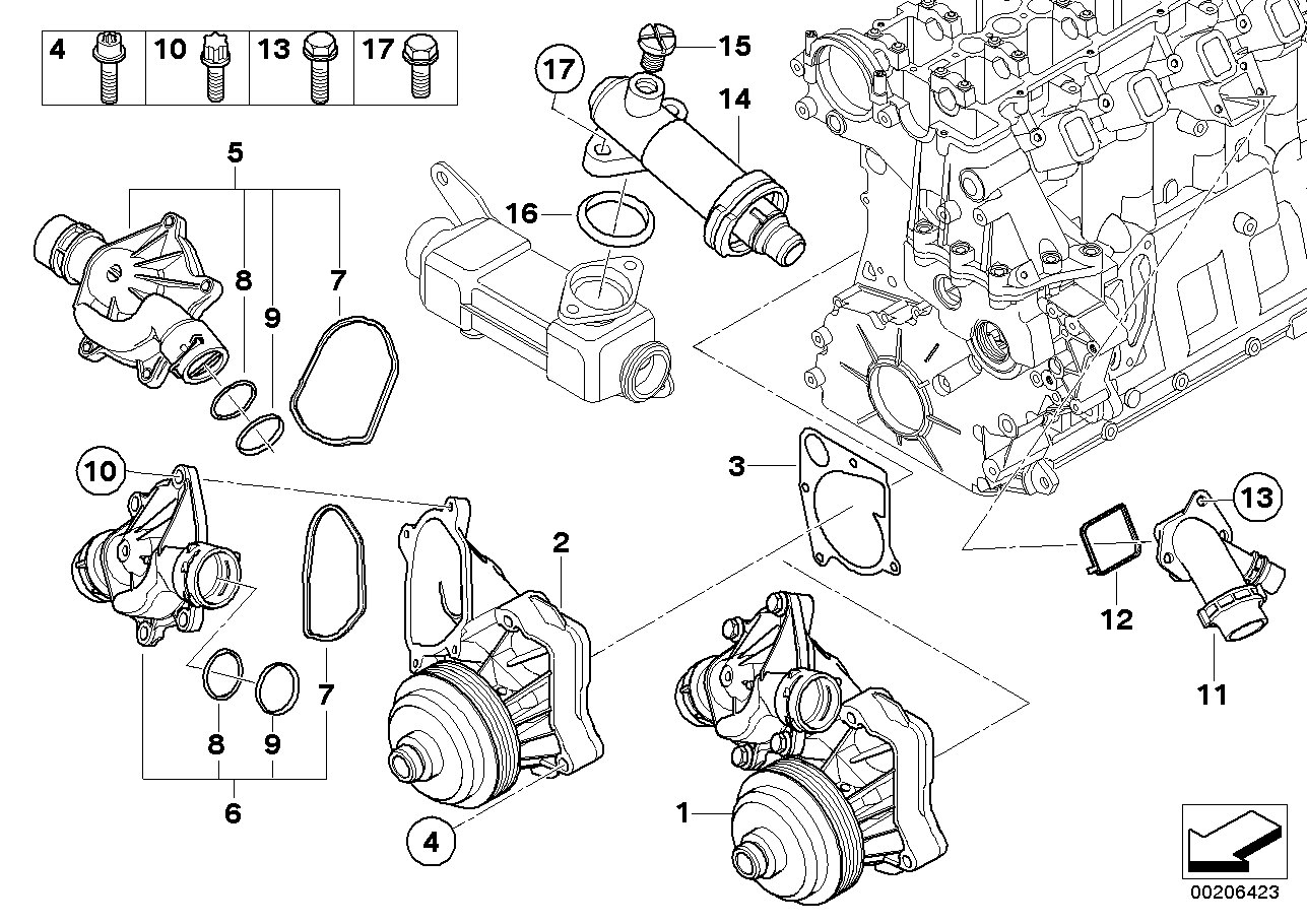 BMW 11 51 7 786 192 - Pompa acqua www.autoricambi360.it