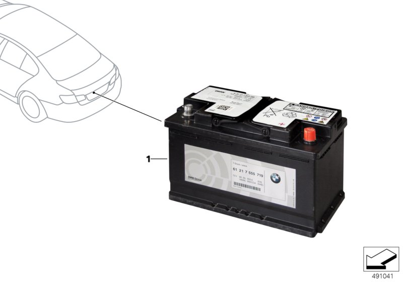 BMW 61216805461 - Batteria avviamento www.autoricambi360.it