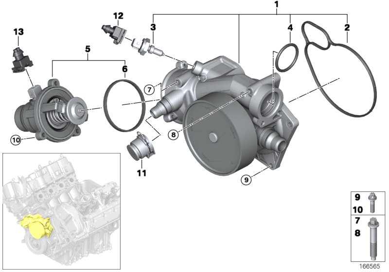 BMW 13 62 1 433 076 - Sensore, Temperatura refrigerante www.autoricambi360.it