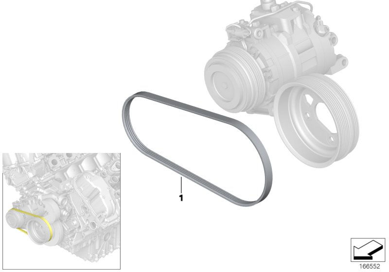 BMW 11 28 7631825 - Cinghia Poly-V www.autoricambi360.it