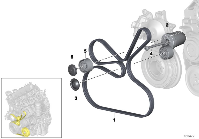 BMW 11 28 8 512 069 - Cinghia Poly-V www.autoricambi360.it