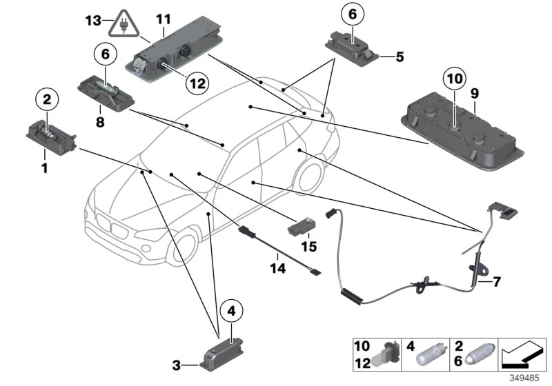 BMW 63316962045 - Lampadina, Luce accesso www.autoricambi360.it