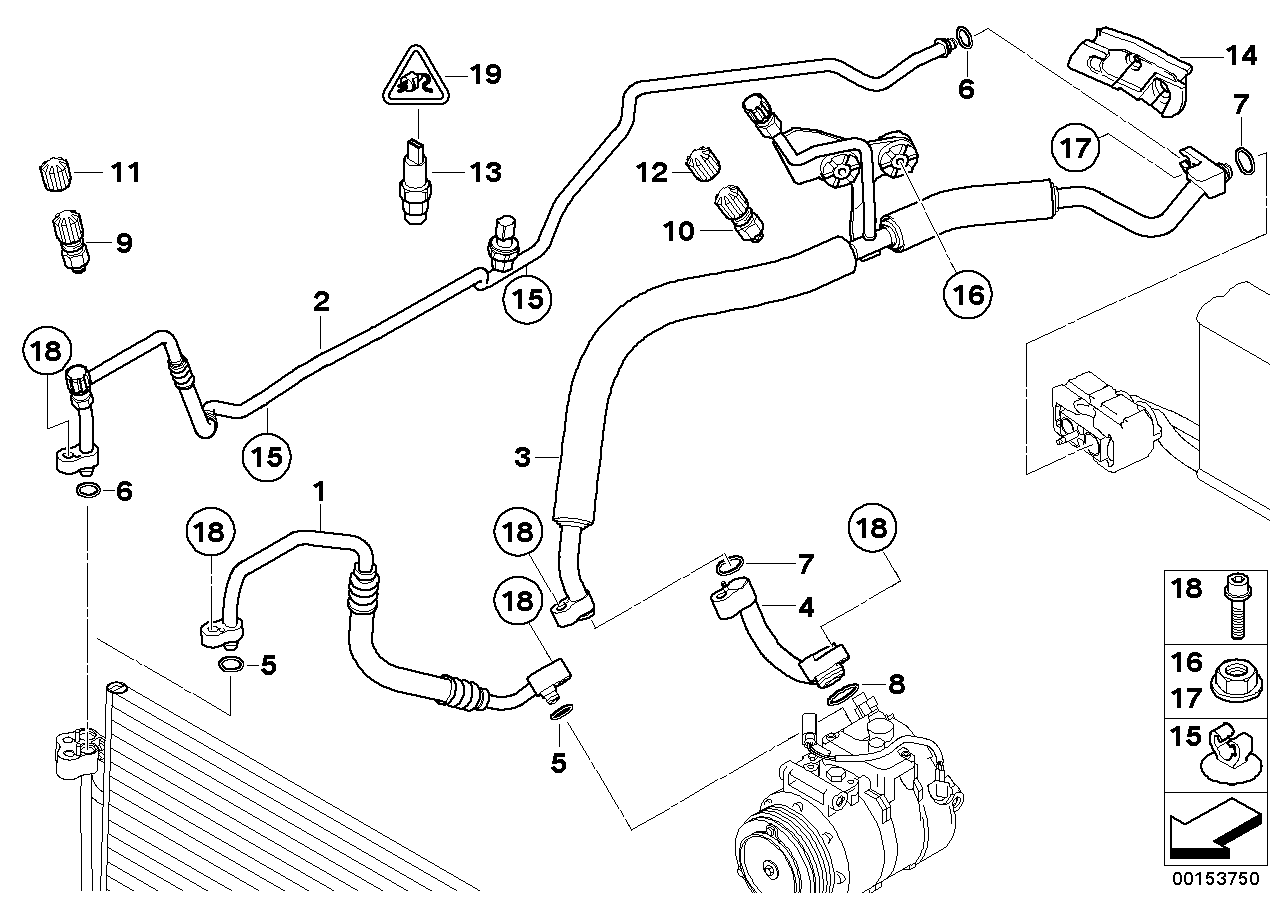 BMW 64 53 6 909 257 - Interruttore a pressione, Climatizzatore www.autoricambi360.it