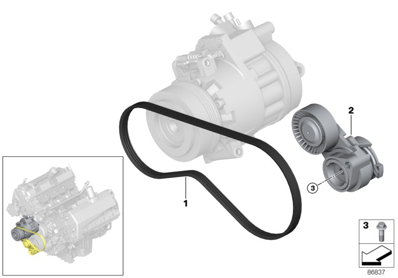 BMW 11287631814 - Cinghia Poly-V www.autoricambi360.it