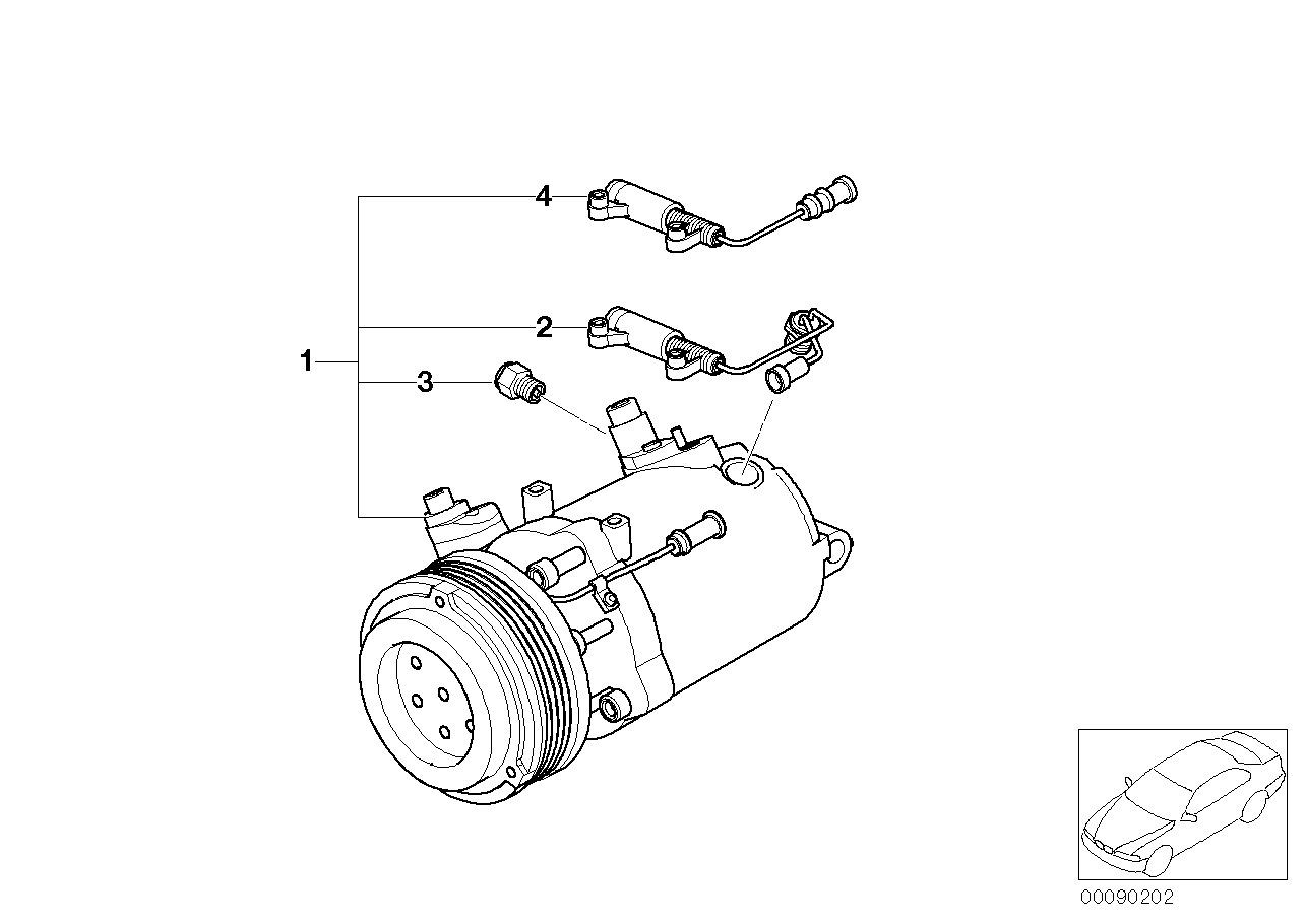 BMW 64 52 6 911 340 - Compressore, Climatizzatore www.autoricambi360.it