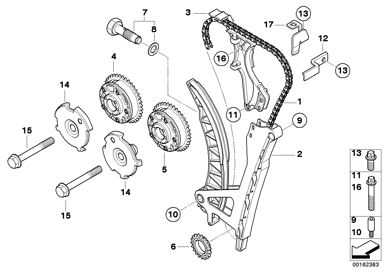BMW 11 31 7 631 972 - Kit catena distribuzione www.autoricambi360.it
