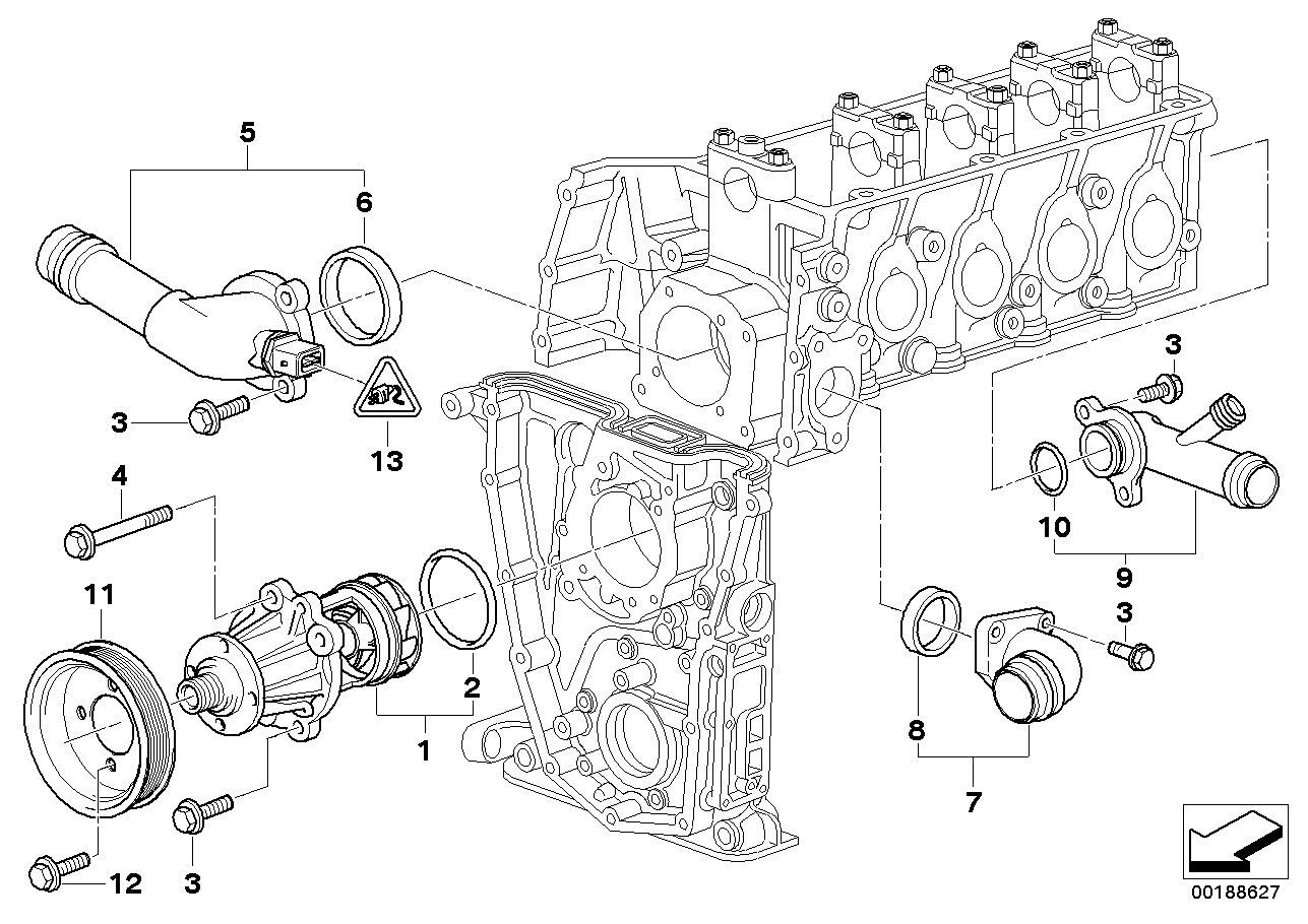 BMW 11 51 0 393 338 - Pompa acqua www.autoricambi360.it