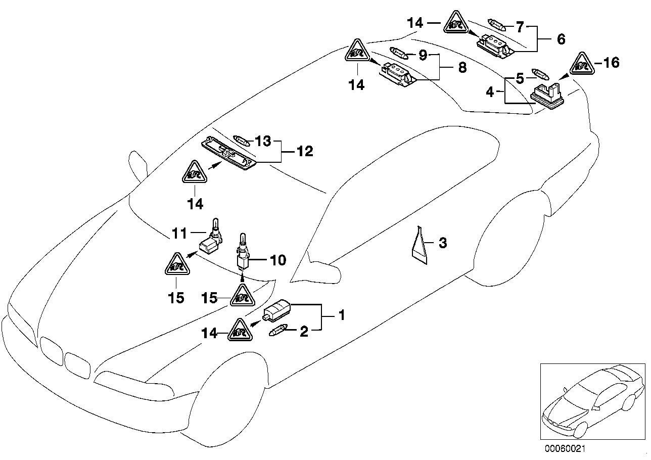 BMW 63267165646 - Luce targa www.autoricambi360.it