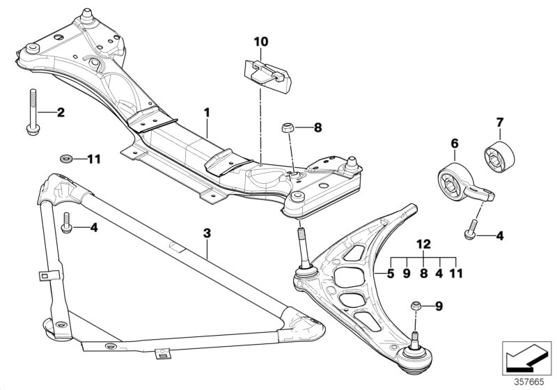 BMW 31 12 6 783 376 - Kit riparazione, Braccio oscillante www.autoricambi360.it