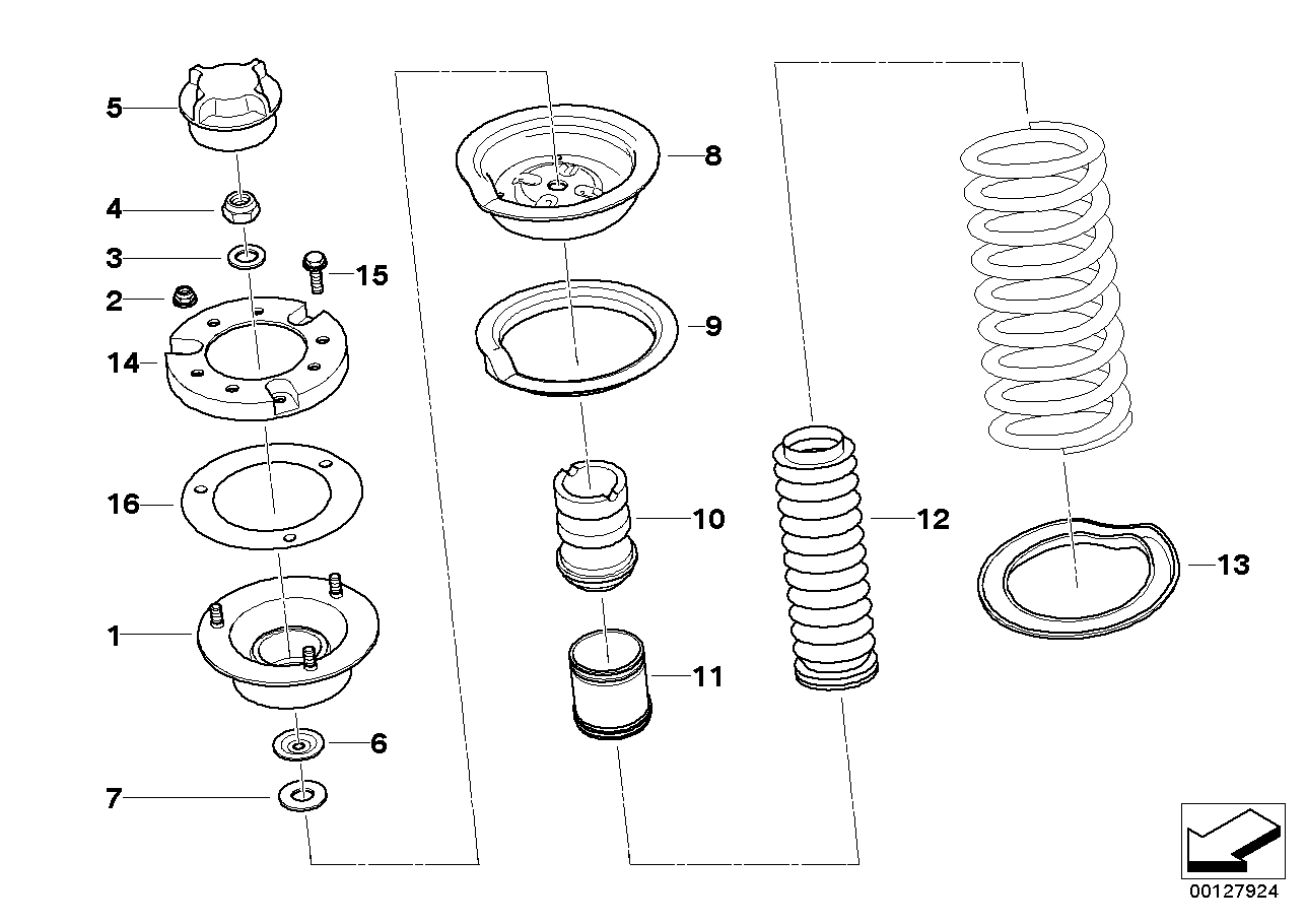 BMW 31 33 1 140 140 - Kit parapolvere, Ammortizzatore www.autoricambi360.it