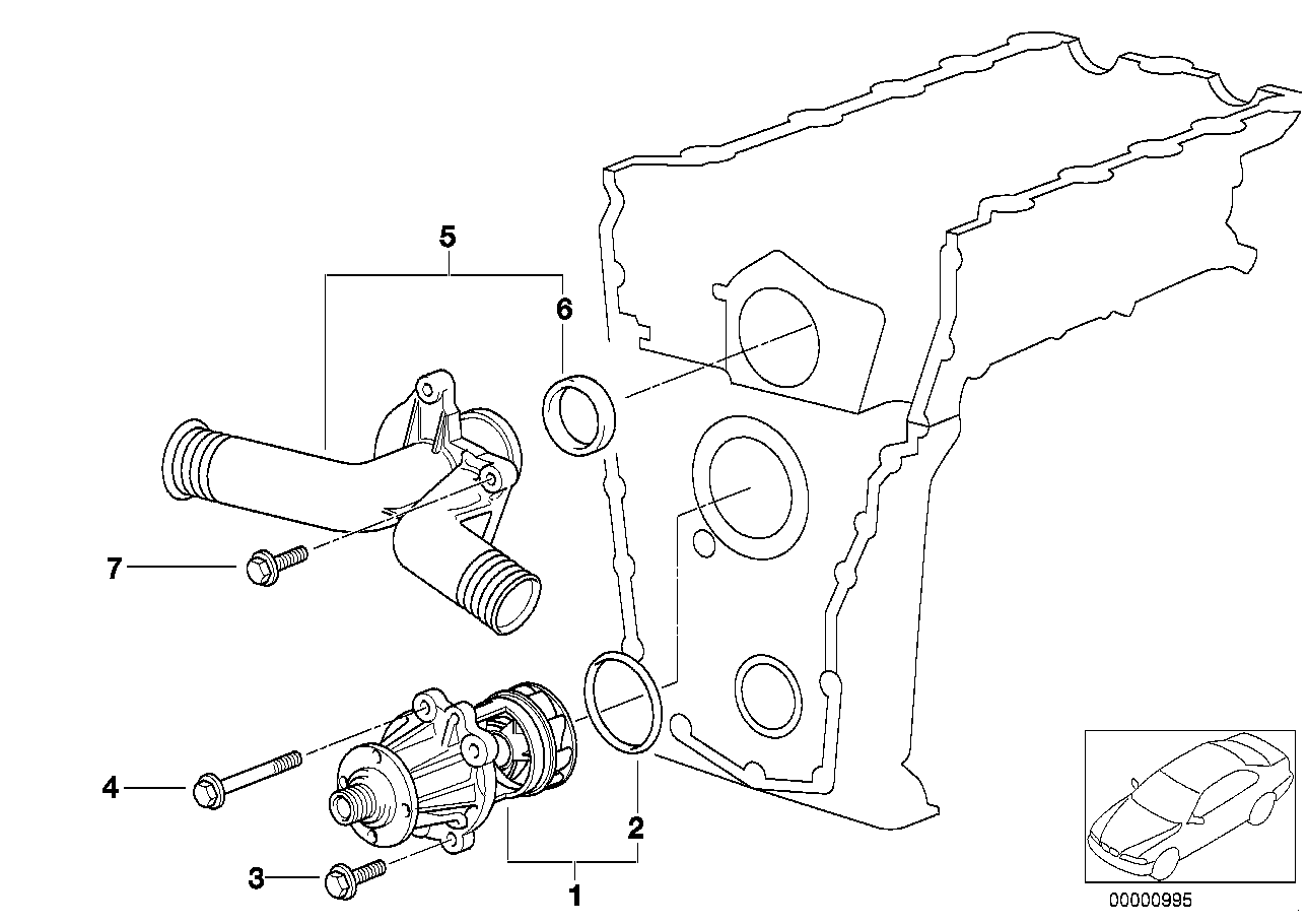 BMW 11 51 0 393 338 - Pompa acqua www.autoricambi360.it
