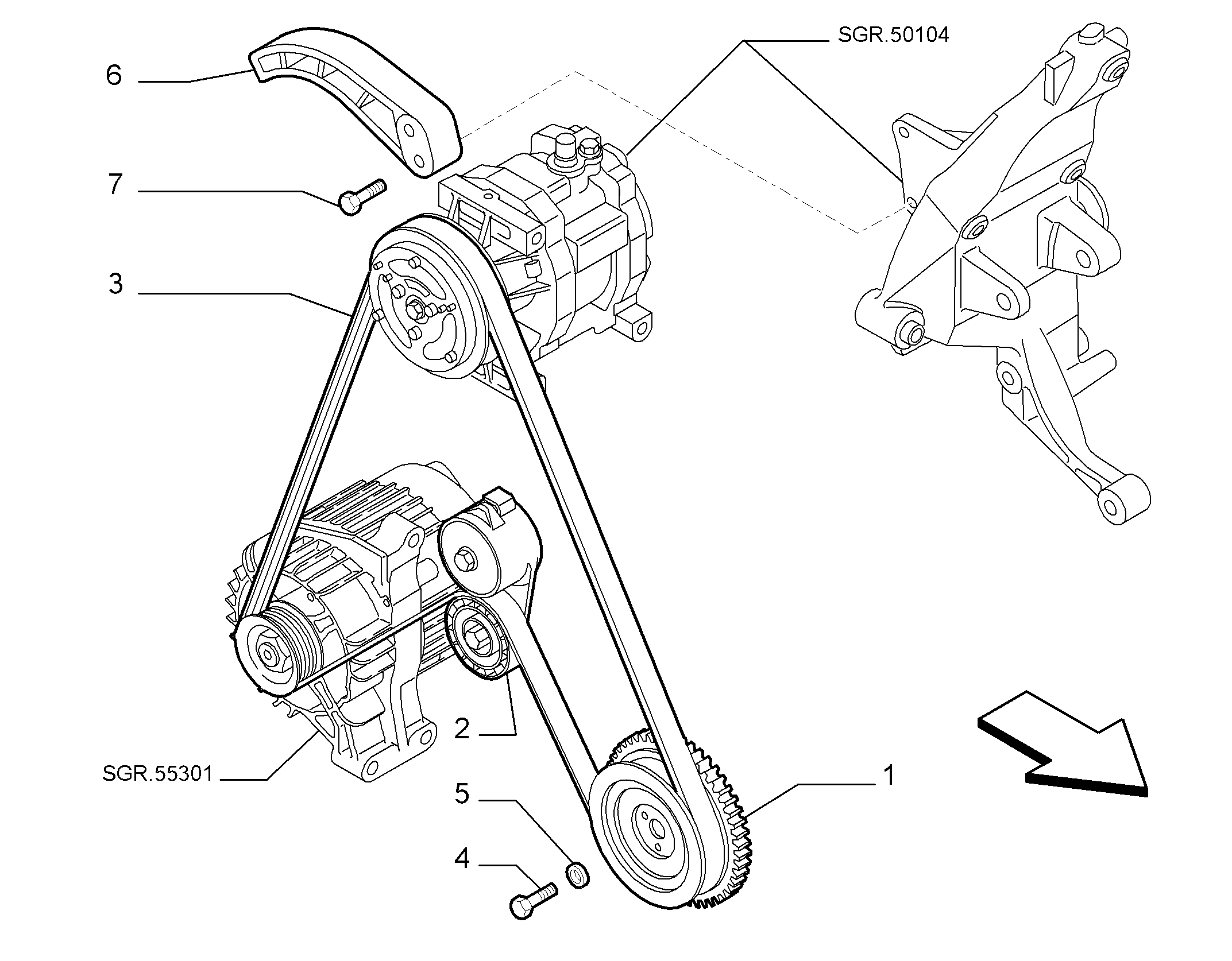 FCA 55217836 - Puleggia cinghia, Albero a gomiti www.autoricambi360.it