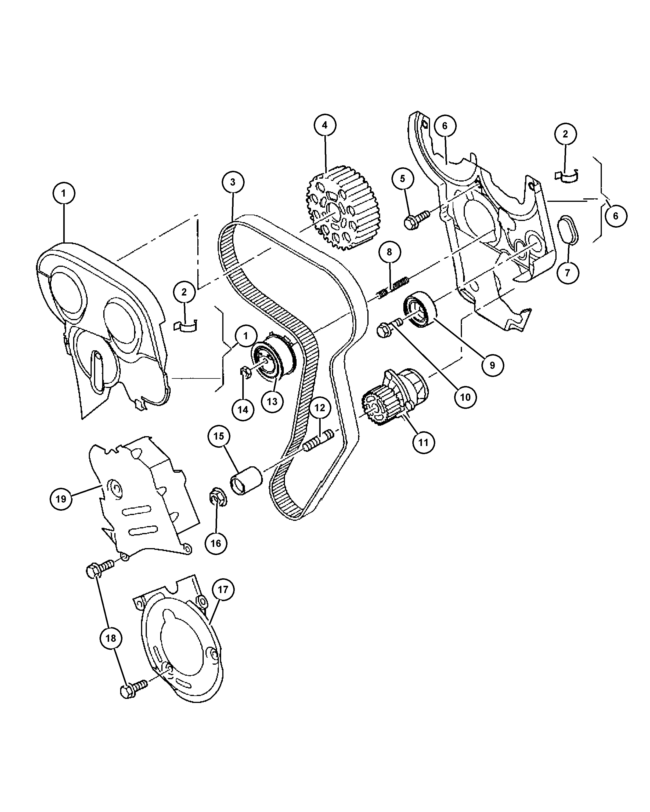 GM 68000 678AA - Pompa acqua + Kit cinghie dentate www.autoricambi360.it