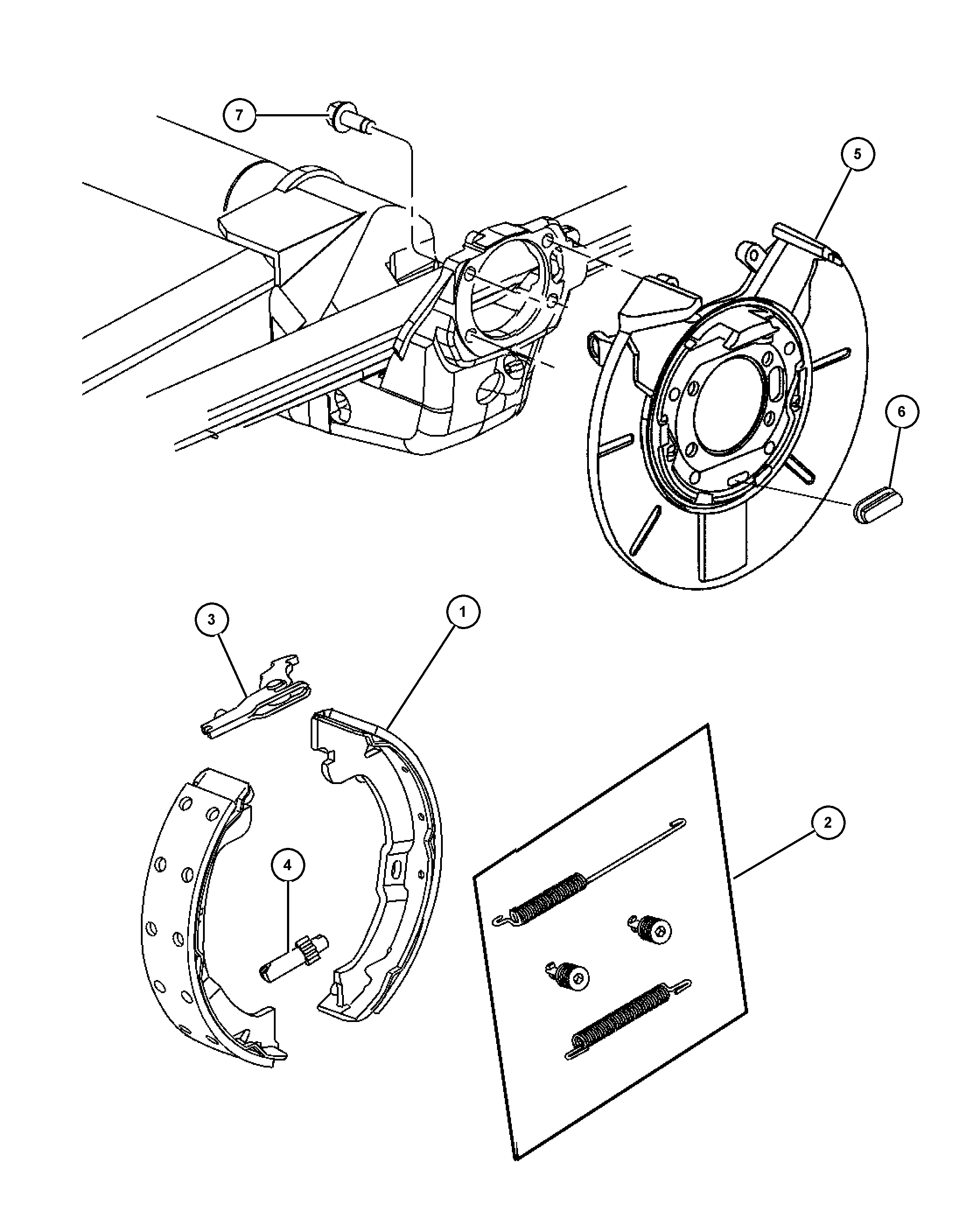 FCA 5019 802AA - Kit ganasce, Freno stazionamento www.autoricambi360.it
