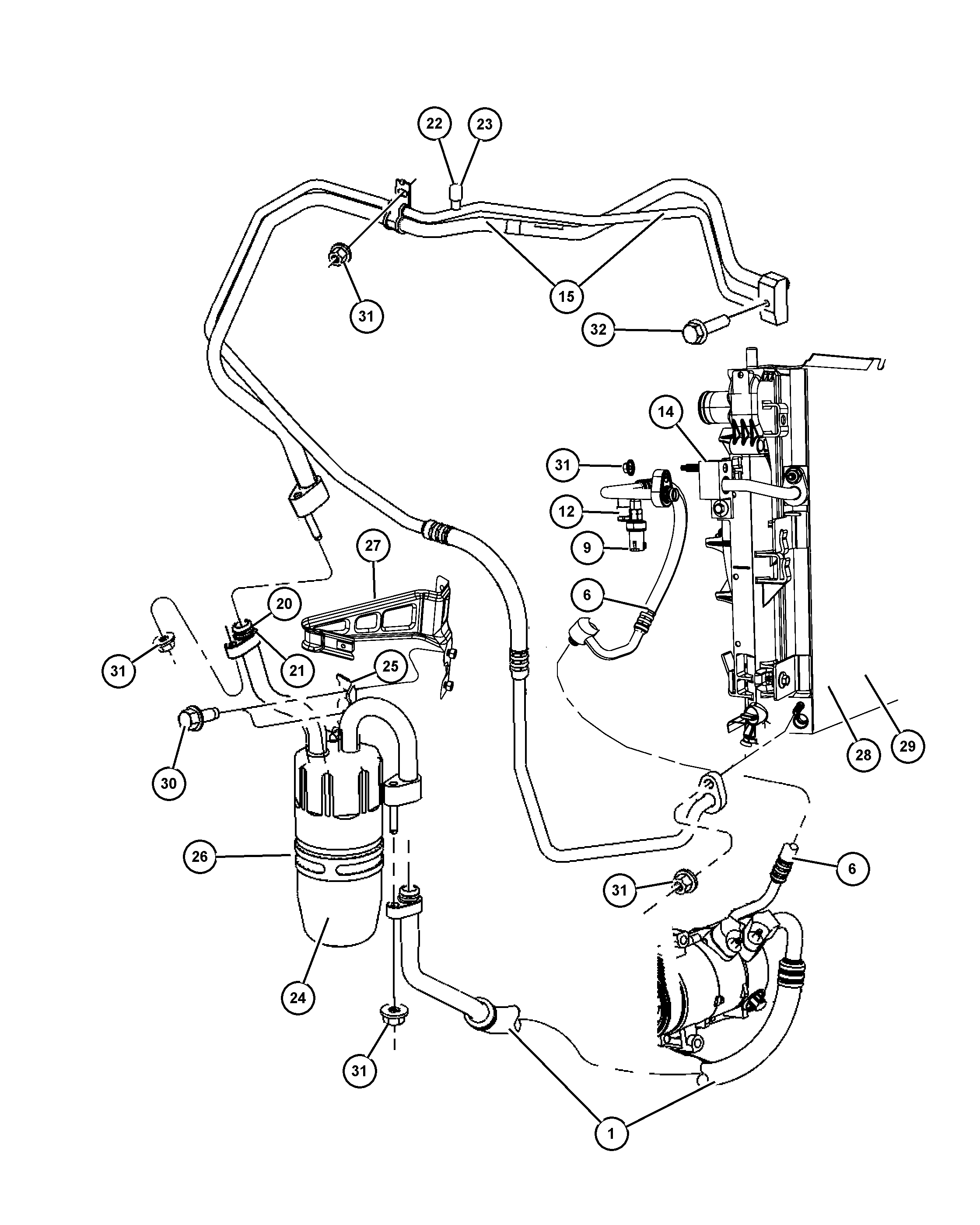 FCA 68004 053AA - Condensatore, Climatizzatore www.autoricambi360.it