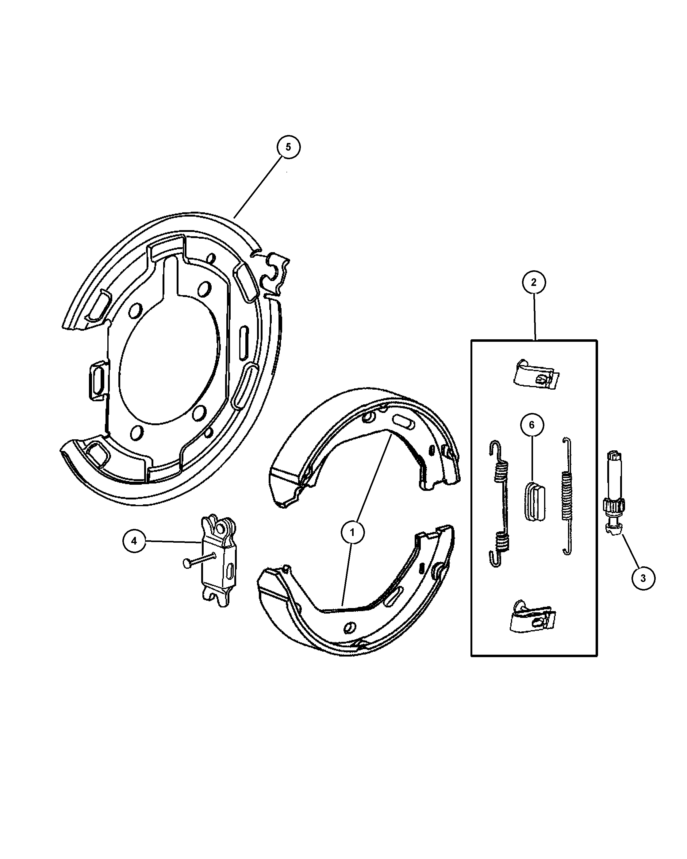 FCA 5103 204AA - Kit ganasce, Freno stazionamento www.autoricambi360.it