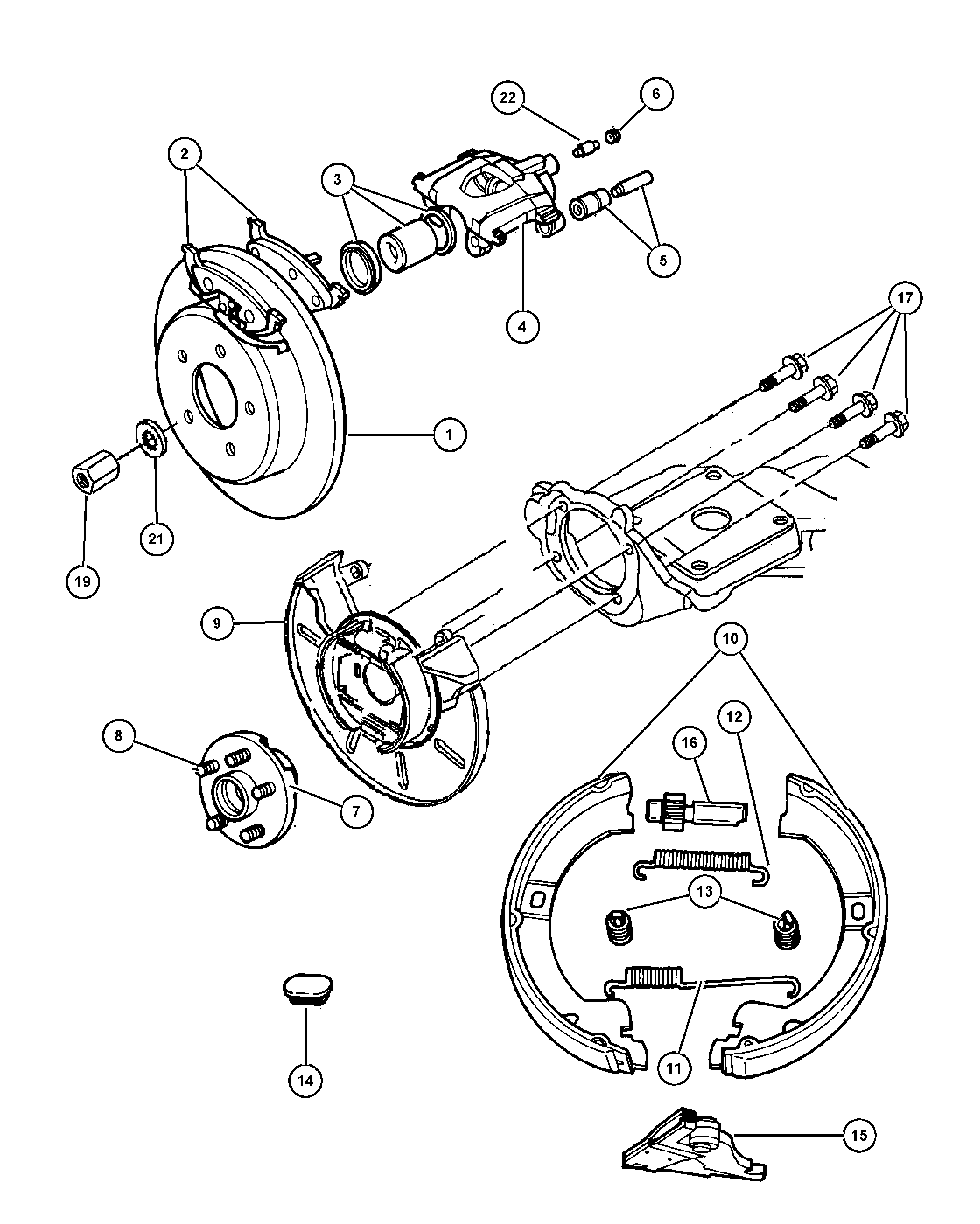 FCA 488 2576 - Kit ganasce, Freno stazionamento www.autoricambi360.it