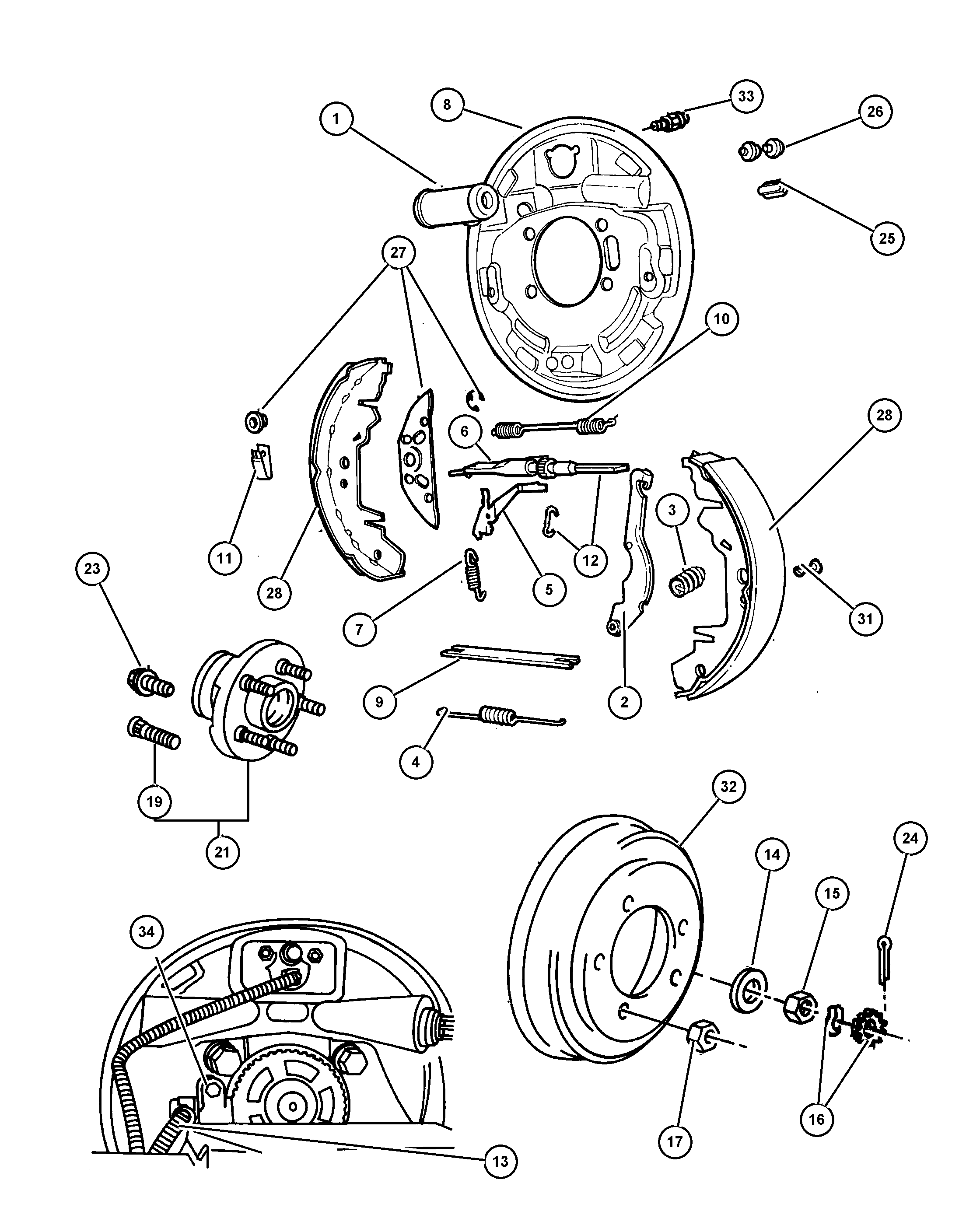 FCA 4883 833AA - Kit ganasce freno www.autoricambi360.it
