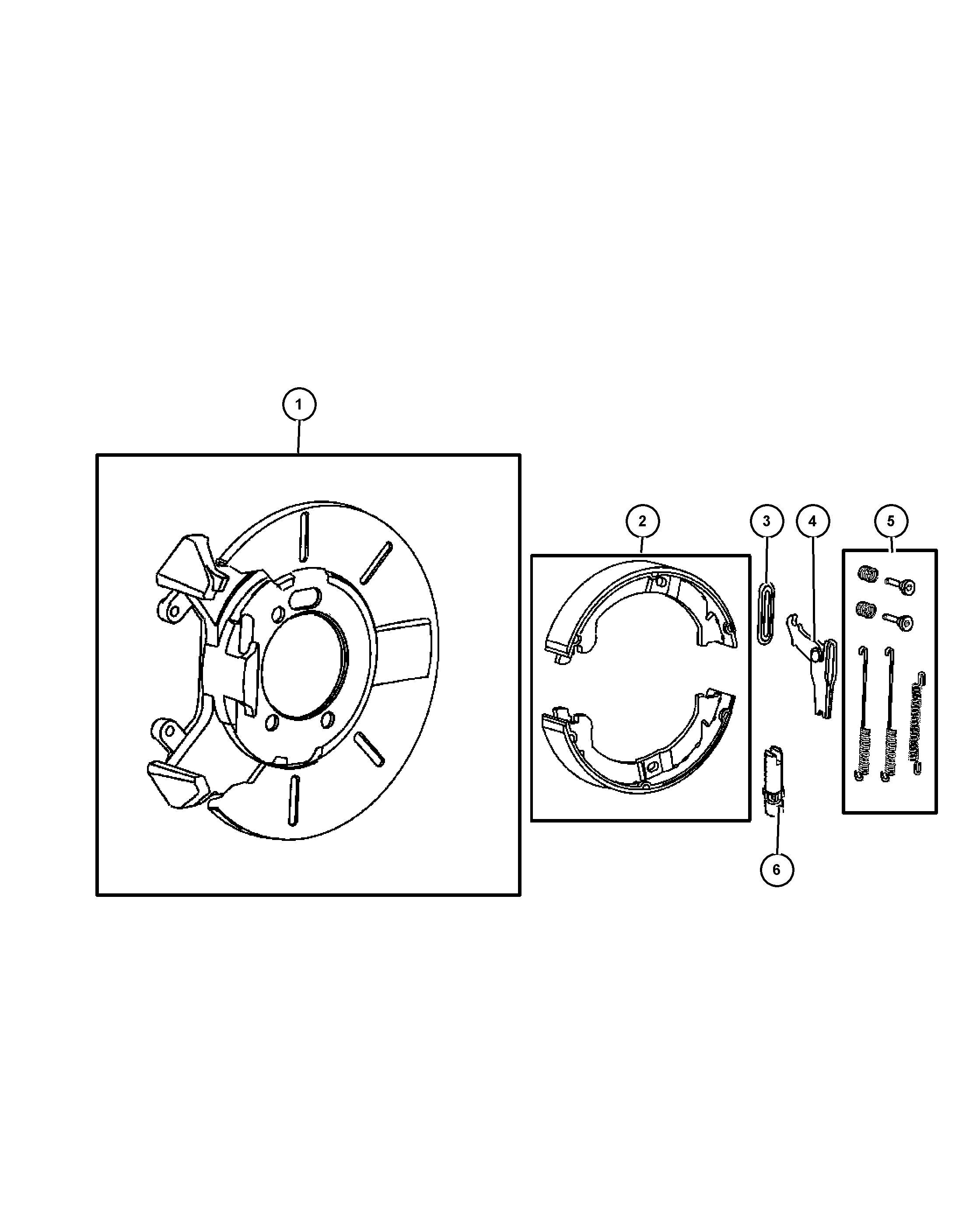 FCA 5019 802AA - Kit ganasce, Freno stazionamento www.autoricambi360.it