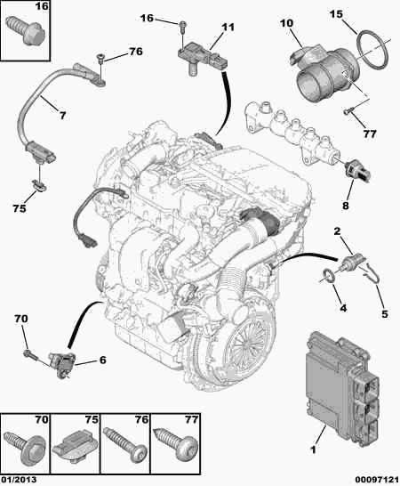PSA 16 066 435 80 - Sensore, Pressione carburante www.autoricambi360.it