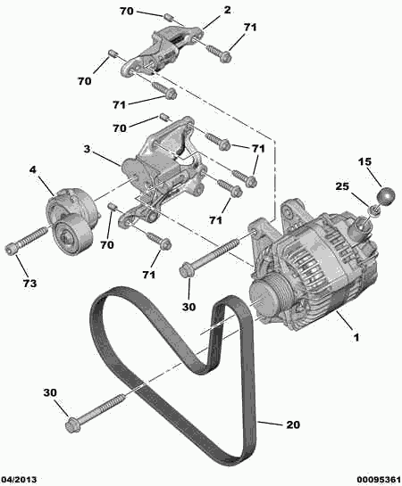 PSA 5703 A4 - Puleggia cinghia, Alternatore www.autoricambi360.it