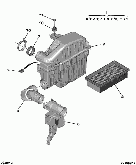 PSA 96 708 518 80 - Filtro aria www.autoricambi360.it
