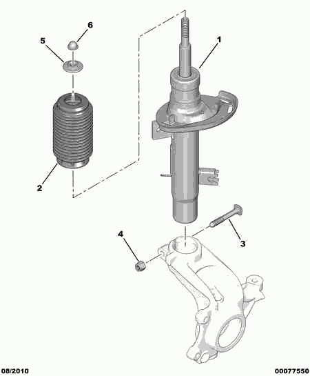 PSA 98 017 362 80 - Ammortizzatore www.autoricambi360.it