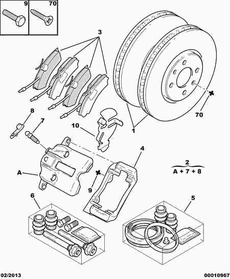 PSA 4251 55 - Kit pastiglie freno, Freno a disco www.autoricambi360.it