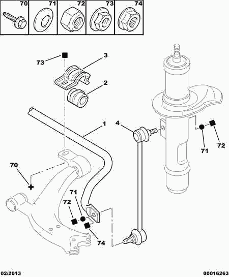 PSA 5087 61 - Asta / Puntone, Stabilizzatore www.autoricambi360.it