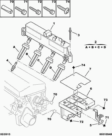 PSA 5970.74 - Bobina d'accensione www.autoricambi360.it