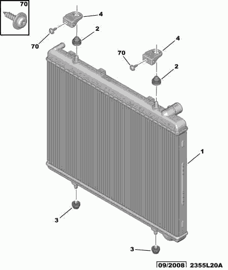 PSA 1330 K1 - Radiatore, Raffreddamento motore www.autoricambi360.it