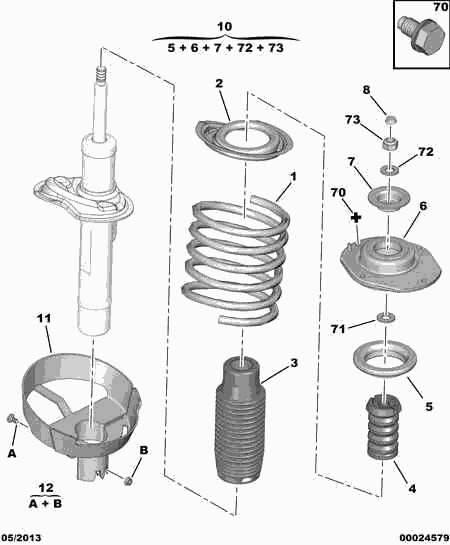 PSA 5033.59 - Kit parapolvere, Ammortizzatore www.autoricambi360.it