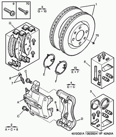 PSA 4253 42 - Kit pastiglie freno, Freno a disco www.autoricambi360.it