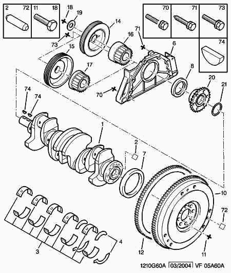 PSA 0515.R5 - Puleggia cinghia, Albero a gomiti www.autoricambi360.it