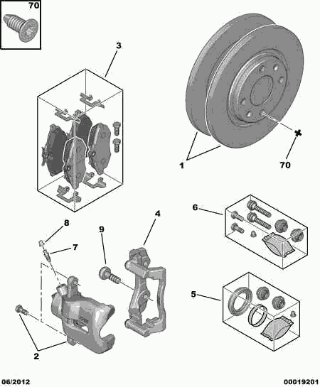 PSA 4253 84 - Kit pastiglie freno, Freno a disco www.autoricambi360.it