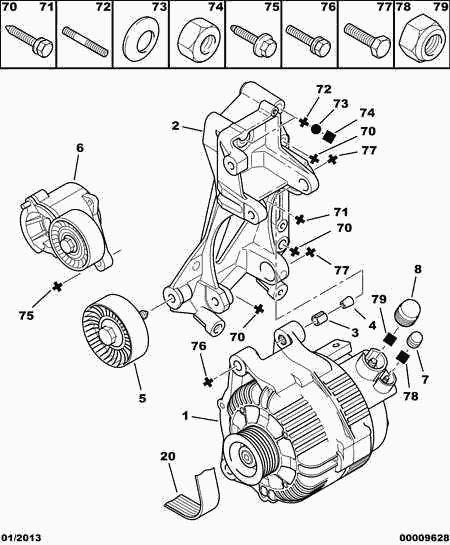 PSA 5750 YA - Cinghia Poly-V www.autoricambi360.it