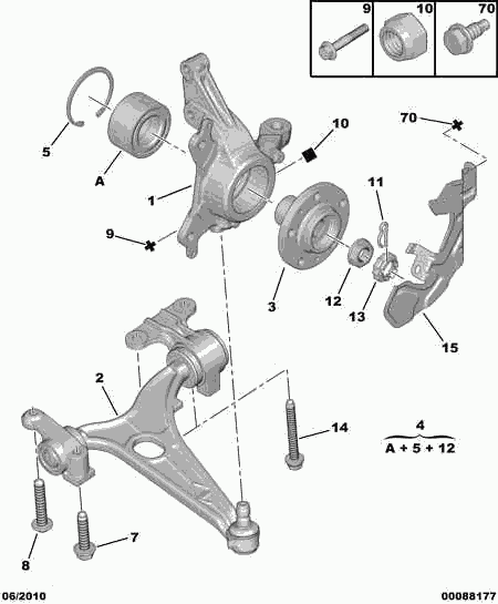 PSA 3350 93 - Kit cuscinetto ruota www.autoricambi360.it