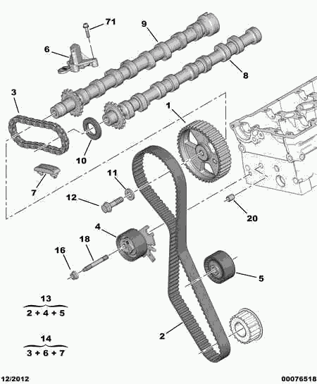 PSA 0829.G1 - Rullo tenditore, Cinghia dentata www.autoricambi360.it