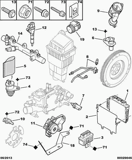 PSA 1920 X1 - Sensore, Posizionamento pedale acceleratore www.autoricambi360.it