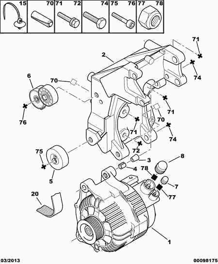 PSA 5705 AL - Alternatore www.autoricambi360.it