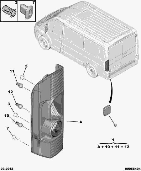 PSA 6216.A4 - Lampadina, Luce posteriore di stop www.autoricambi360.it
