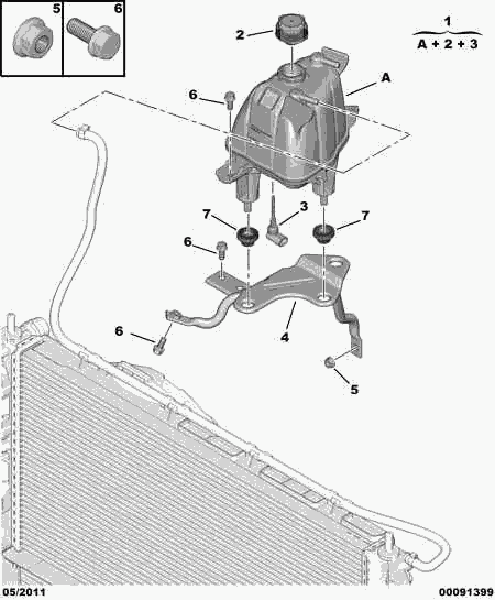 PSA 1323 KJ - Serbatoio compensazione, Refrigerante www.autoricambi360.it