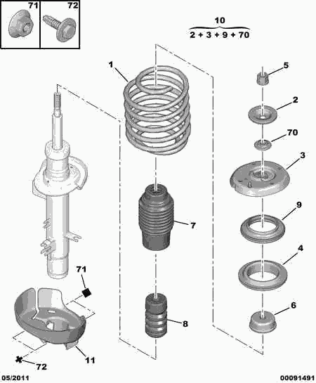 PSA 5031 80 - Supporto ammortizzatore a molla www.autoricambi360.it