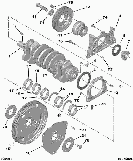 PSA 0515.R4 - Puleggia cinghia, Albero a gomiti www.autoricambi360.it