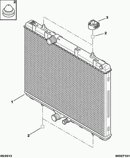 PSA 1330.T1 - Radiatore, Raffreddamento motore www.autoricambi360.it